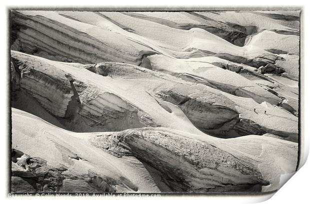 Glacier du Geant Print by Colin Woods