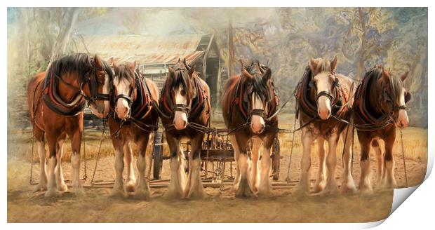 Six On The Hitch Print by Trudi Simmonds