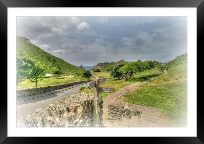 Valley of the Rocks at in North Devon near Lynton Framed Mounted Print by Rosie Spooner