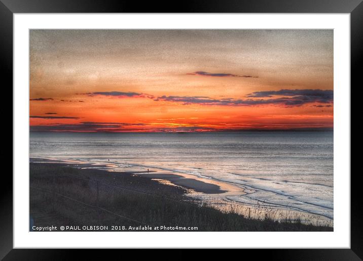 Red sky Framed Mounted Print by PAUL OLBISON