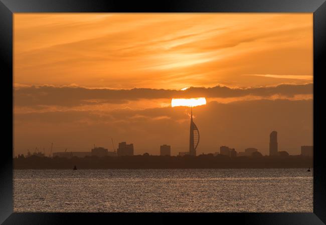 Portsmouth Sunrise Framed Print by Alf Damp