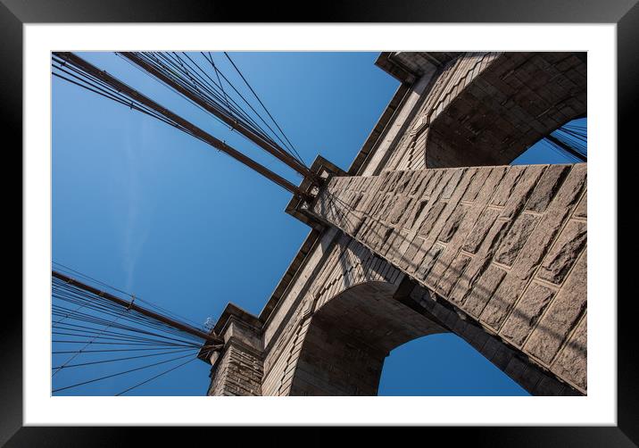 Brooklyn Bridge Framed Mounted Print by George Robertson