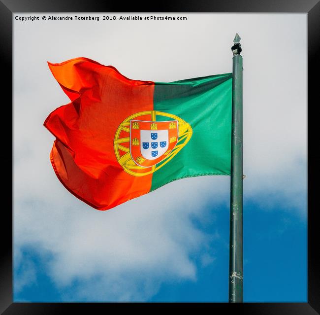 Portuguese Flag  Framed Print by Alexandre Rotenberg