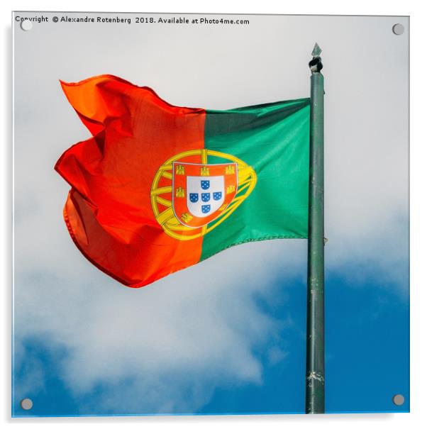 Portuguese Flag  Acrylic by Alexandre Rotenberg