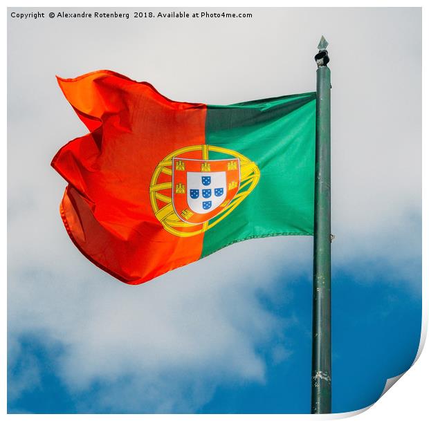 Portuguese Flag  Print by Alexandre Rotenberg
