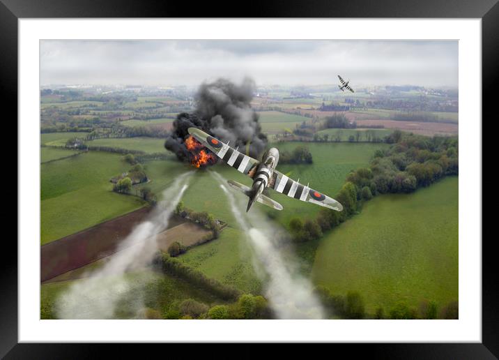 Hawker Typhoon rocket attack Framed Mounted Print by Gary Eason