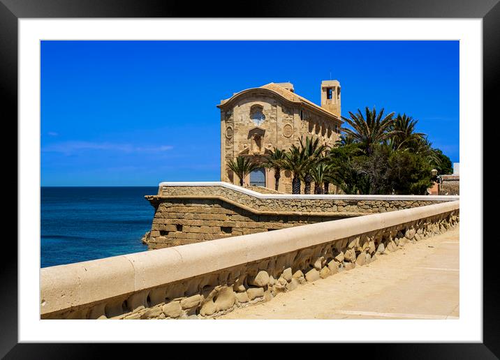The Church of St Peter and St Paul, Tabarca Island Framed Mounted Print by Brian Garner