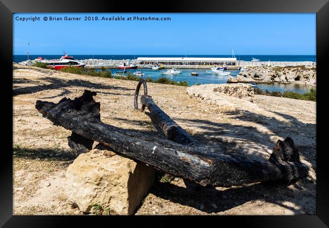 Tabarca Island Harbour Framed Print by Brian Garner