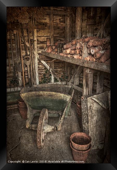 The Garden Shed Framed Print by Ian Lewis