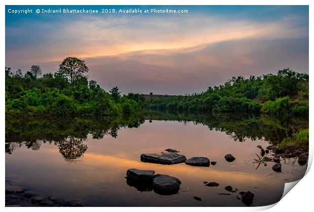 After the sunset Print by Indranil Bhattacharjee