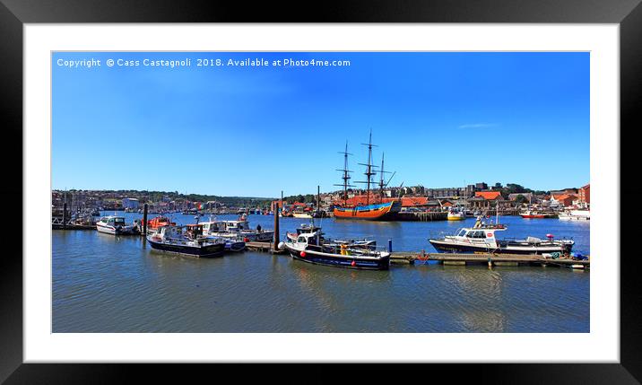 The Endeavour, back home , Whitby Framed Mounted Print by Cass Castagnoli