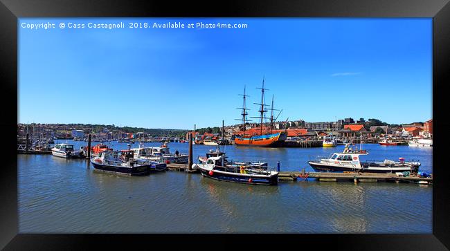 The Endeavour, back home , Whitby Framed Print by Cass Castagnoli