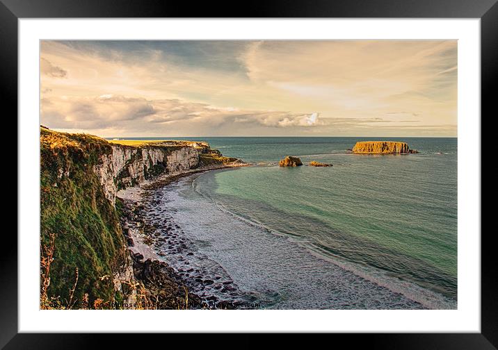Sheep Island County Antrim Framed Mounted Print by Ros Ambrose