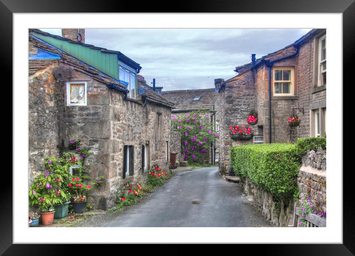Cottages,in Grassington Framed Mounted Print by Irene Burdell