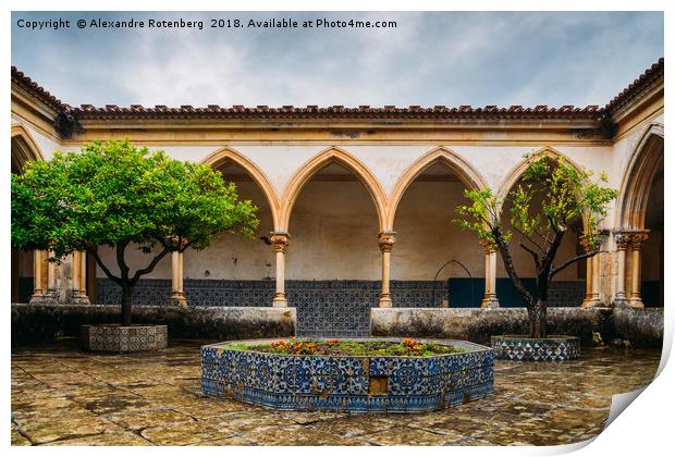 Cloister of the Cemetery, Tomar, Portugal Print by Alexandre Rotenberg
