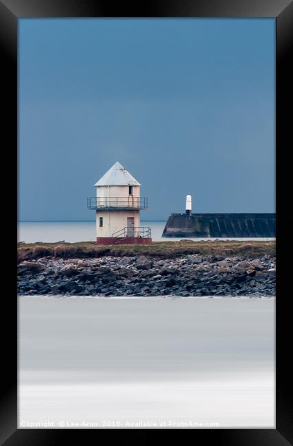 Porthcawl Lookout Tower Framed Print by Lee Aron