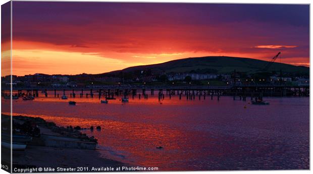 Purbeck Sunset Canvas Print by Mike Streeter