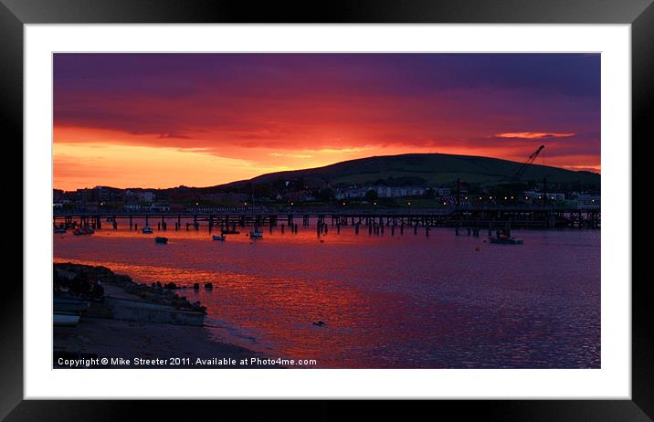 Purbeck Sunset Framed Mounted Print by Mike Streeter