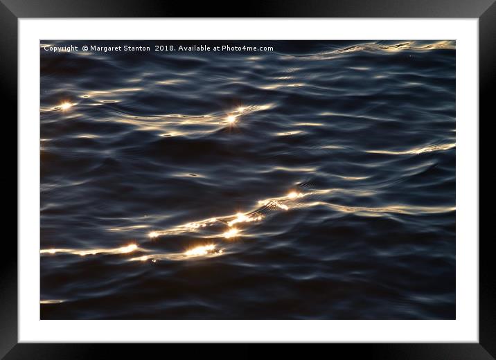 Ocean glisten Framed Mounted Print by Margaret Stanton
