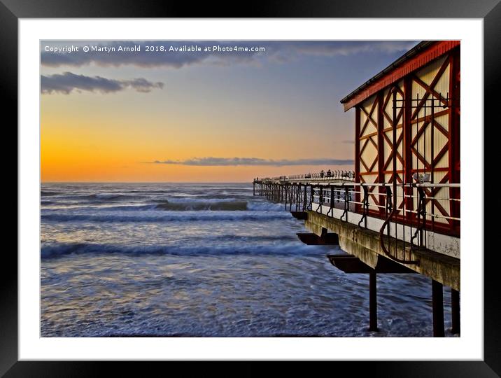AfterSummer Solstice Sunset at Saltburn by the Sea Framed Mounted Print by Martyn Arnold
