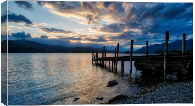 Ashness Jetty Derwent Water Canvas Print by Tony Bates