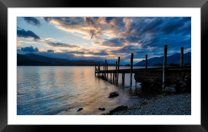 Ashness Jetty Derwent Water Framed Mounted Print by Tony Bates