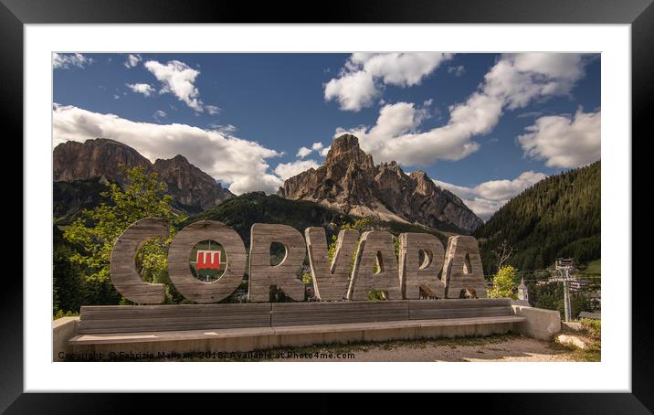 Corvara in Badia Dolomites Framed Mounted Print by Fabrizio Malisan