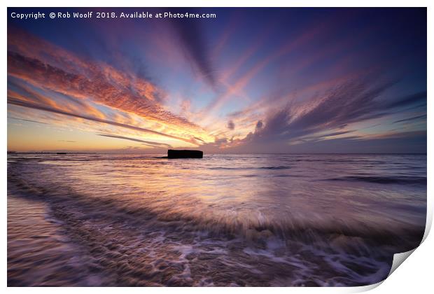 Summer Solstice at Walton on the Naze. Print by Rob Woolf