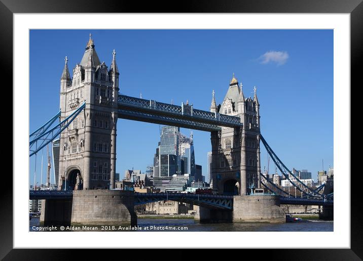 Tower Bridge, London, United Kingdom  Framed Mounted Print by Aidan Moran