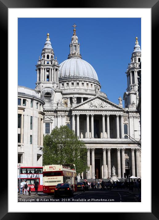 St Paul's Cathedral, London, England  Framed Mounted Print by Aidan Moran