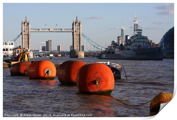 The River Thames, London, England  Print by Aidan Moran