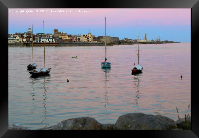 Portsmouth Harbour Sunset Framed Print by Art G