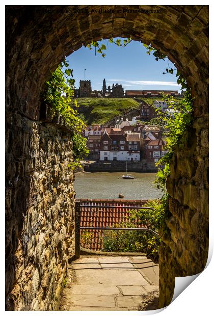 Whitby through the tunnel Print by keith sayer