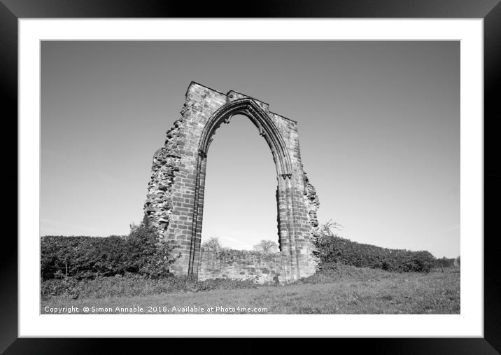 Dale Abbey Arch Framed Mounted Print by Simon Annable