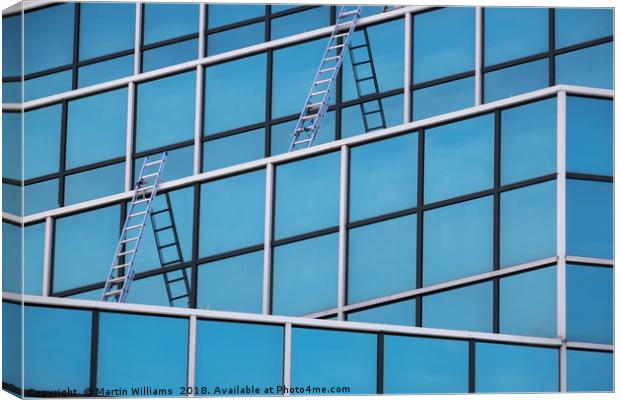 Windows and Ladders Canvas Print by Martin Williams