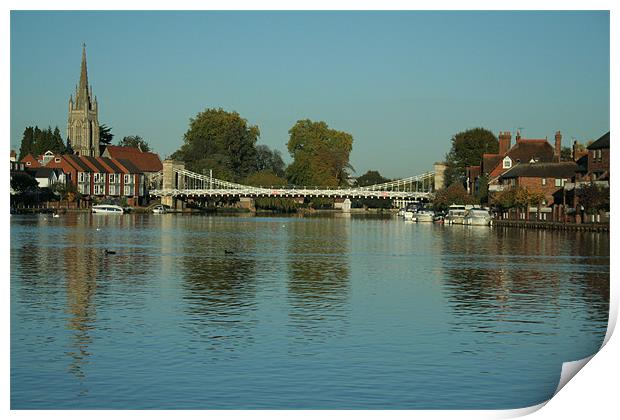 Iron bridge over the Thames Print by Doug McRae