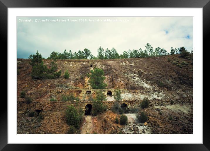 Landscape of old stone walls and arches in old cop Framed Mounted Print by Juan Ramón Ramos Rivero