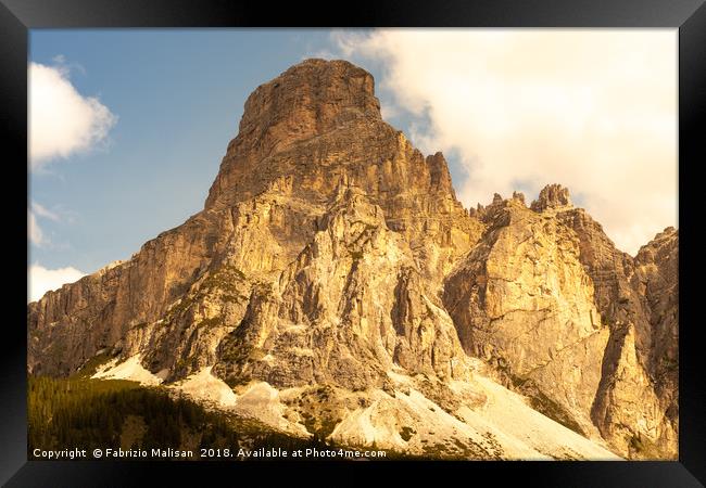 The sun sets in the Dolomites Framed Print by Fabrizio Malisan
