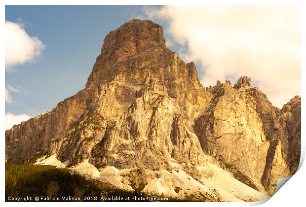 The sun sets in the Dolomites Print by Fabrizio Malisan