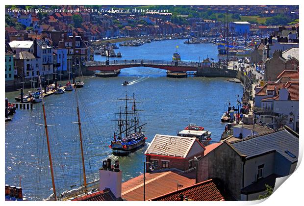 Full size replica of The Endeavour - Whitby Print by Cass Castagnoli