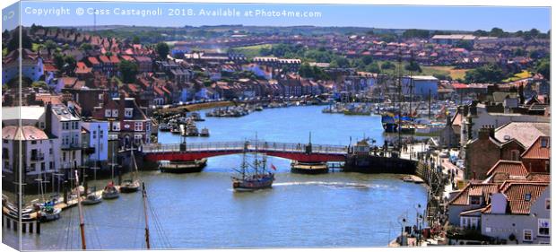 Full size replica of The Endeavour - Whitby Canvas Print by Cass Castagnoli