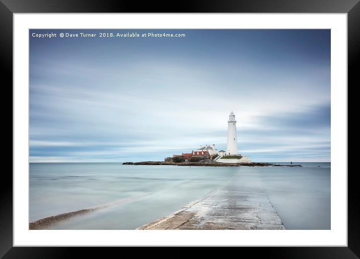 St. Mary's Lighthouse, Tyne and Wear Framed Mounted Print by Dave Turner