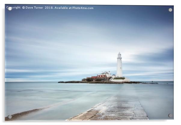 St. Mary's Lighthouse, Tyne and Wear Acrylic by Dave Turner