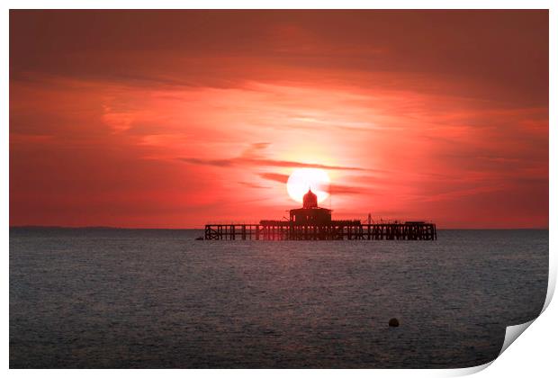 Herne Bay Sunset Print by Ian Hufton