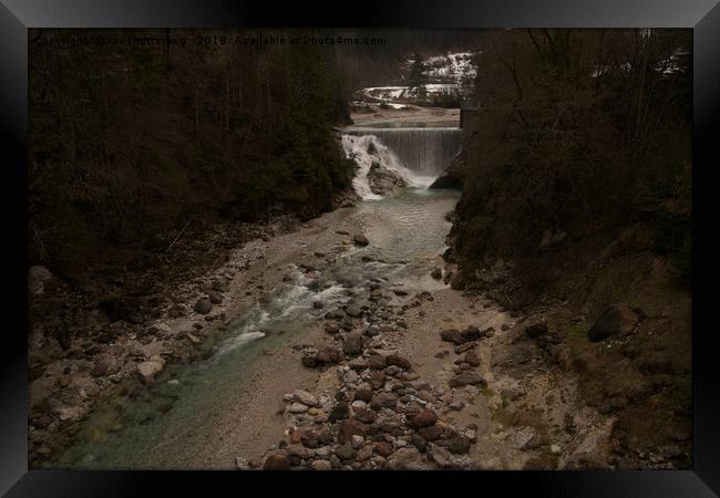 Sava Waterfall Framed Print by rawshutterbug 