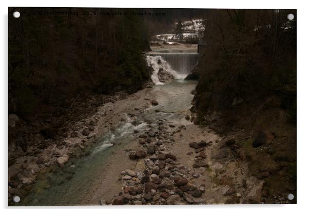 Sava Waterfall Acrylic by rawshutterbug 