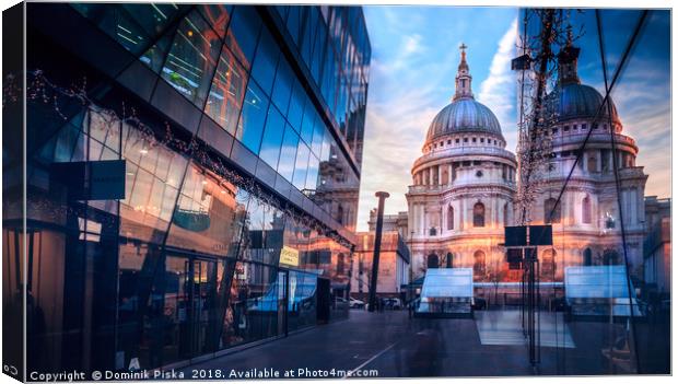 St Paul Cathedral At Sunset Canvas Print by Dominik Piska