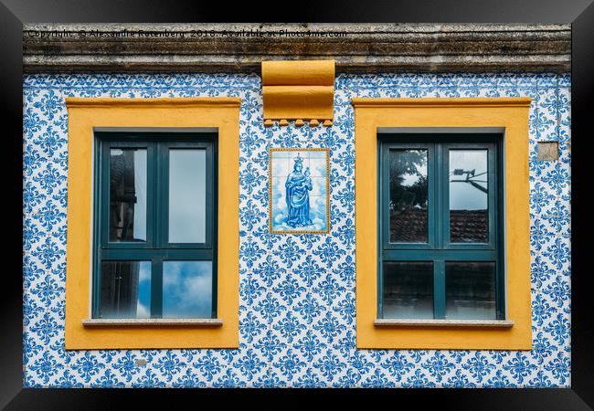 Portuguese Azulejo Tiles Framed Print by Alexandre Rotenberg