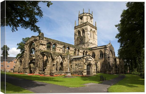 All Saints church Pontefract Canvas Print by William A Dobson