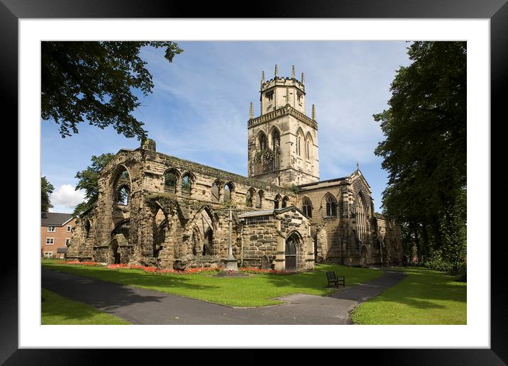 All Saints church Pontefract Framed Mounted Print by William A Dobson